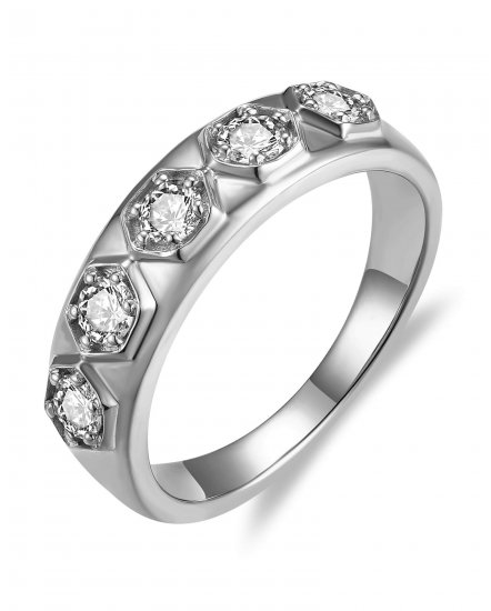 HEXAGON STYLE DIAMOND BAND (TR6339)