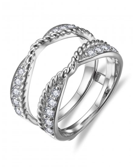 CURVED STYLE ENHANCER DIAMOND RING (TR6358)