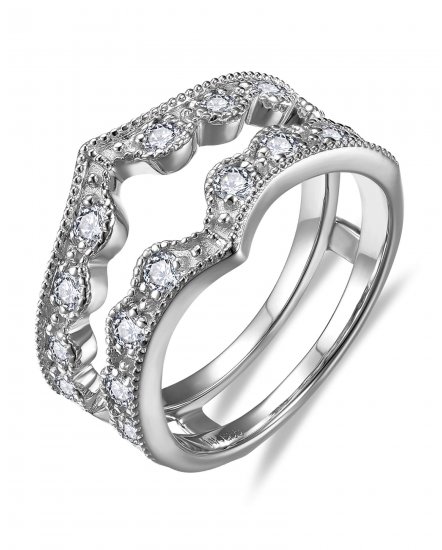 CURVED STYLE ENHANCER DIAMOND RING (TR6363)