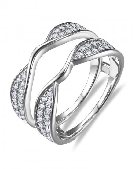 CURVED STYLE ENHANCER DIAMOND RING (TR6364)