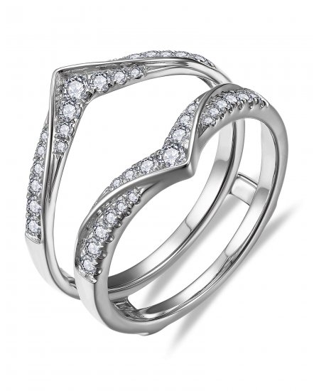 CURVED STYLE ENHANCER DIAMOND RING (TR6366)
