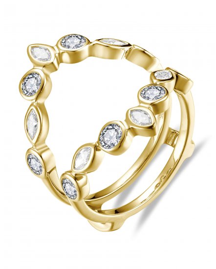 CURVED STYLE ENHANCER MARQUISE DIAMOND RING (TR6371)