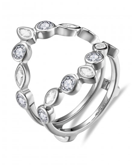 CURVED STYLE ENHANCER MARQUISE DIAMOND RING (TR6371)