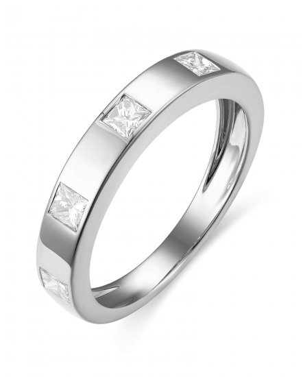 PRINCESS CUT DIAMOND BAND (TR6440)