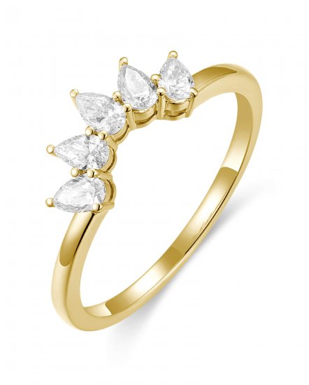 CURVED STYLE PEAR DIAMOND BAND (TR6446)