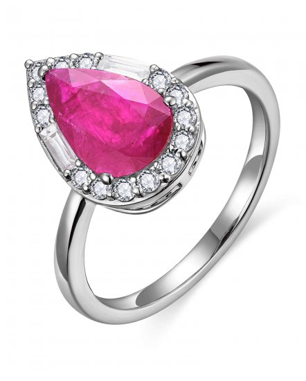 PEAR RUBY DIAMOND RING (TR6465)