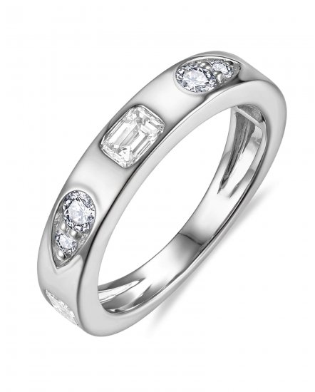 EMERALD CUT DIAMOND BAND (TR6471)