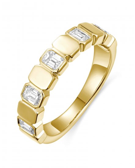 EMERALD CUT DIAMOND BAND (TR6476)