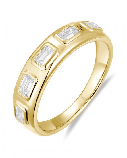 EMERALD CUT DIAMOND BAND (TR6477)