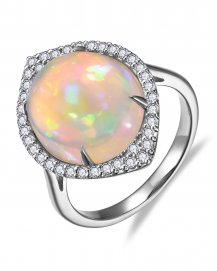 OVAL OPAL DIAMOND RING (TR6494)