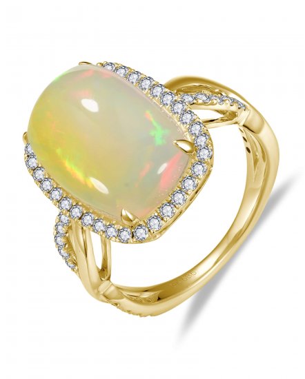 CUSHION OPAL DIAMOND RING (TR6501)