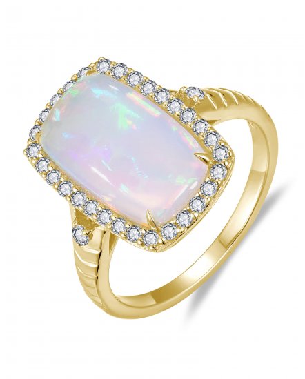 CUSHION OPAL DIAMOND RING (TR6503)