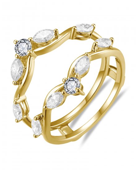 CURVED STYLE ENHANCER MARQUISE DIAMOND RING (TR6522)