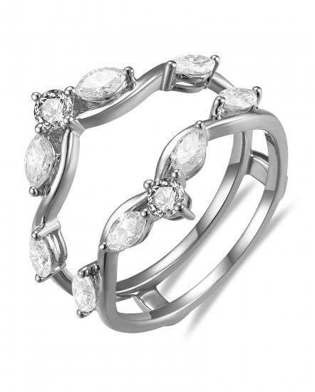 CURVED STYLE ENHANCER MARQUISE DIAMOND RING (TR6522)