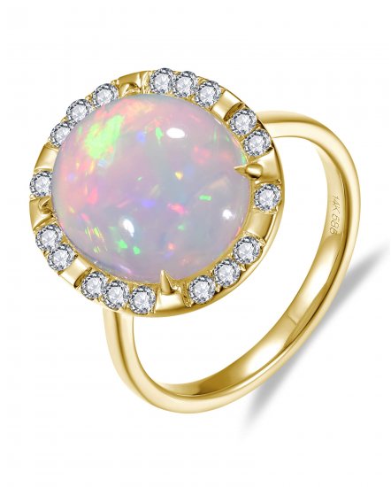 OVAL OPAL DIAMOND RING (TR6537)
