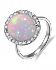 OVAL OPAL DIAMOND RING (TR6537)