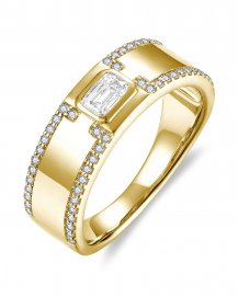 EMERALD CUT DIAMOND BAND (TR6548)