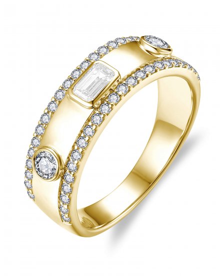 EMERALD CUT DIAMOND BAND (TR6553)