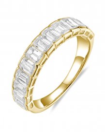 EMERALD CUT DIAMOND BAND (TR6560)