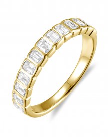 EMERALD CUT DIAMOND BAND (TR6570C)