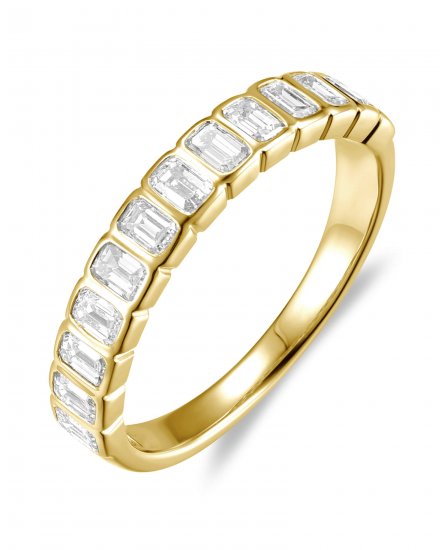 EMERALD CUT DIAMOND BAND (TR6570C)