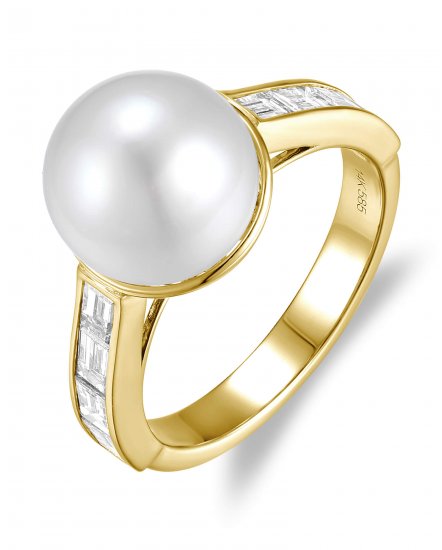 PEARL DIAMOND RING (TR6582)