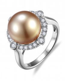 PEARL DIAMOND RING (TR6586)