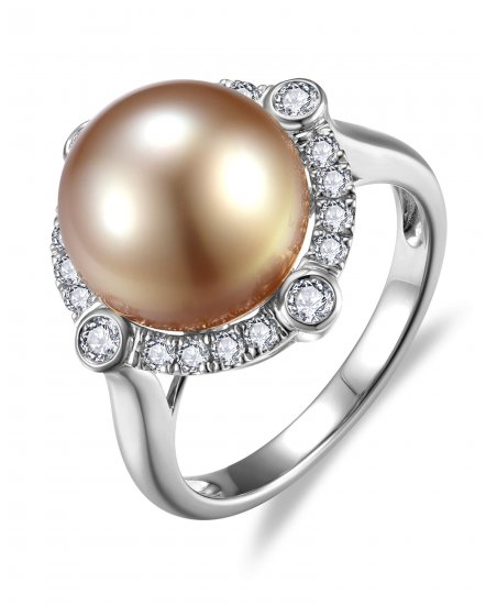 PEARL DIAMOND RING (TR6586)