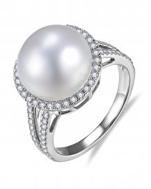 PEARL DIAMOND RING (TR6599)