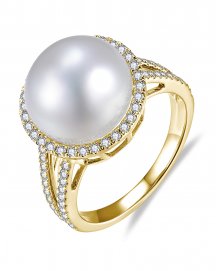 PEARL DIAMOND RING (TR6599)
