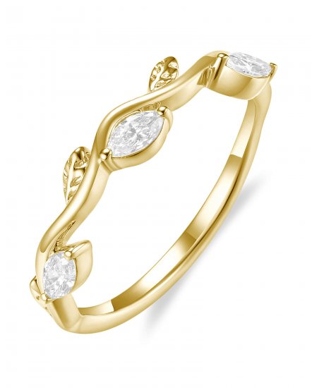 WAVY STYLE MARQUISE DIAMOND BAND (TR6611)