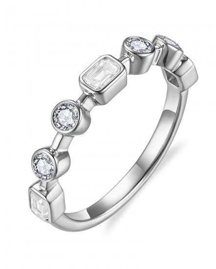 EMERALD CUT DIAMOND BAND (TR6612)