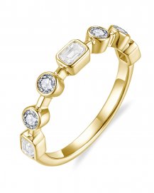 EMERALD CUT DIAMOND BAND (TR6612)