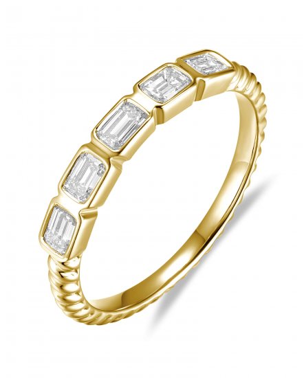 EMERALD CUT DIAMOND BAND (TR6613)