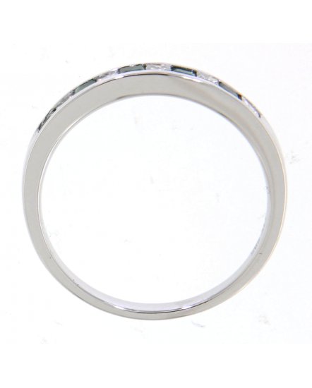 PRINCESS CUT COLORED STONE DIAMOND BAND (TR762)