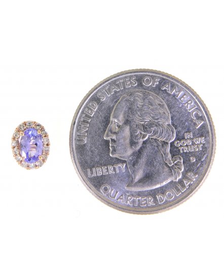 OVAL COLORED STONE DIAMOND STUDS (VE294)