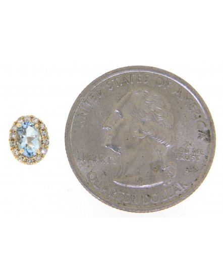 OVAL COLORED STONE DIAMOND STUDS (VE294)