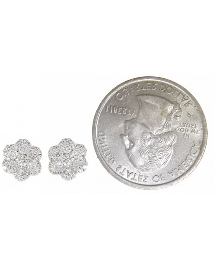 FLORAL CLUSTER DIAMOND STUDS (VE335)