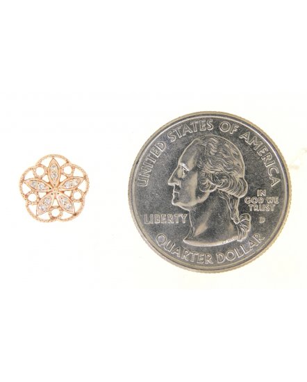 FLORAL STYLE DIAMOND STUDS (VE397)