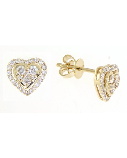 HEART DIAMOND STUDS (VE398)