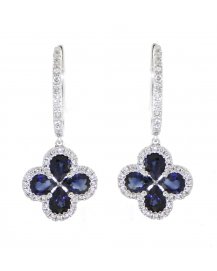 CLOVER SAPPHIRE DIAMOND DANGLING (VE409)