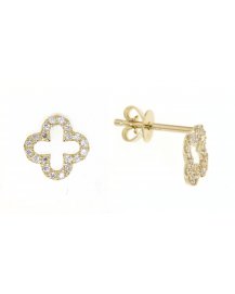 CLOVER STYLE DIAMOND STUDS (VE432)
