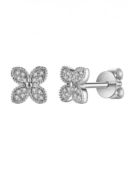 FOUR LEAF STYLE DIAMOND STUDS (VE433)