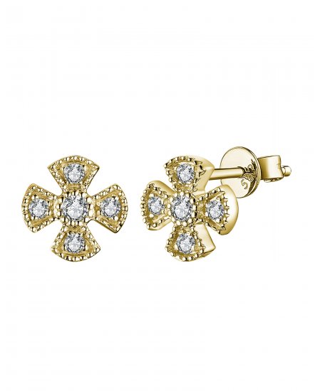 FOUR LEAF STYLE DIAMOND STUDS (VE456)