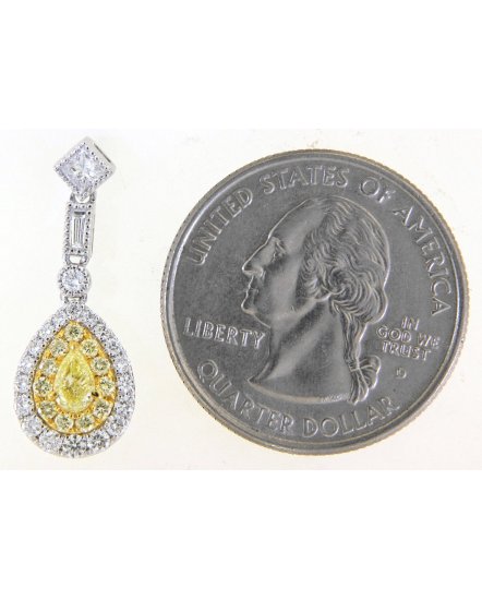 MULTI TONE PEAR DIAMOND DANGLING (VE460)