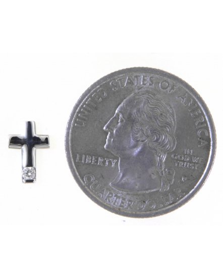 SOLITAIRE CROSS DIAMOND STUDS (VE471)