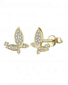 BUTTERFLY SHAPE DIAMOND STUDS (VE474)