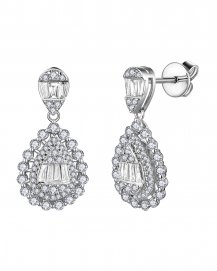 PEAR STYLE BAGUETTE DIAMOND DANGLING (VE491)