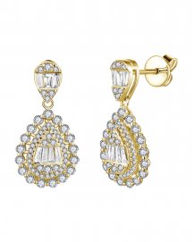 PEAR STYLE BAGUETTE DIAMOND DANGLING (VE491)