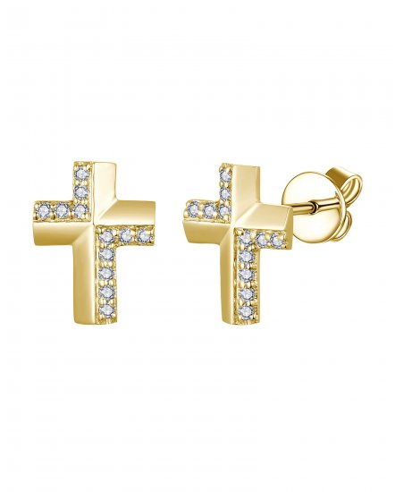 CROSS DIAMOND STUDS (VE500)